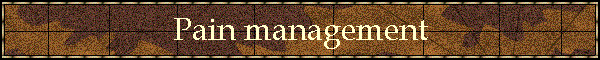 Pain management