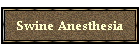 Swine Anesthesia